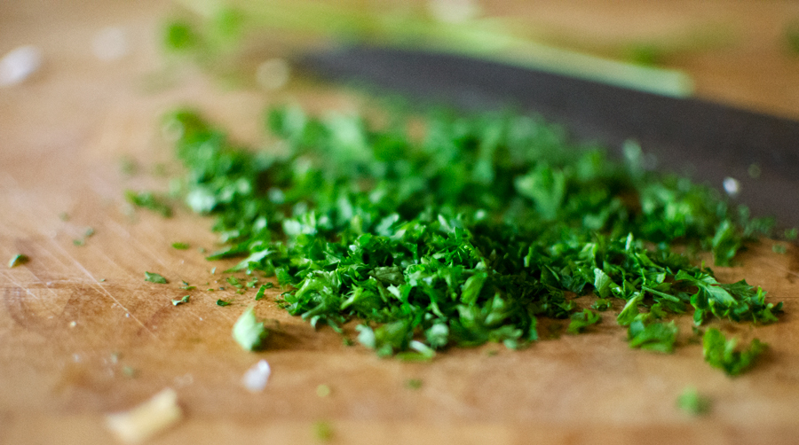 Chop the parsley